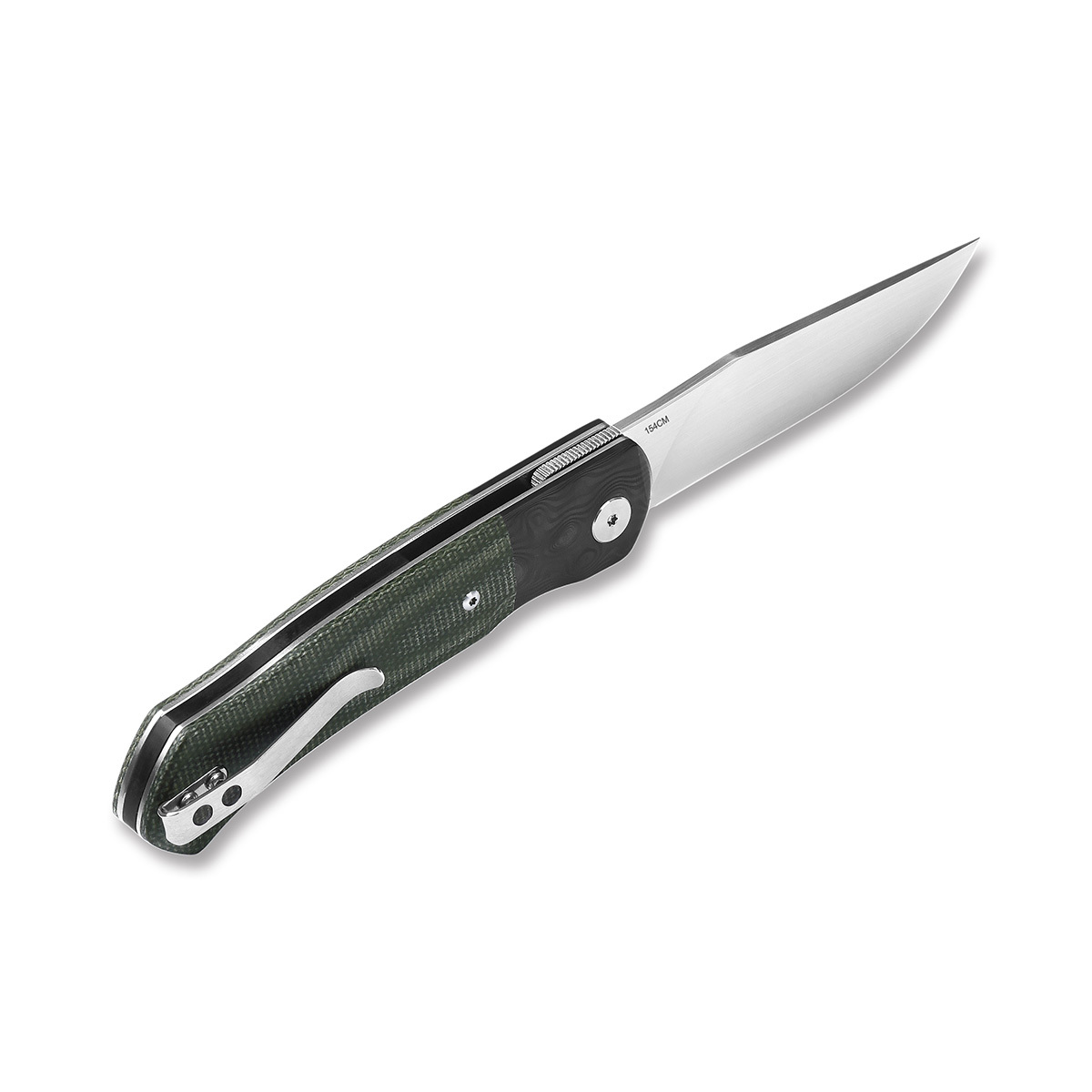 фото Складной нож gannet, сталь 154cm, рукоять карбон/микарта qsp