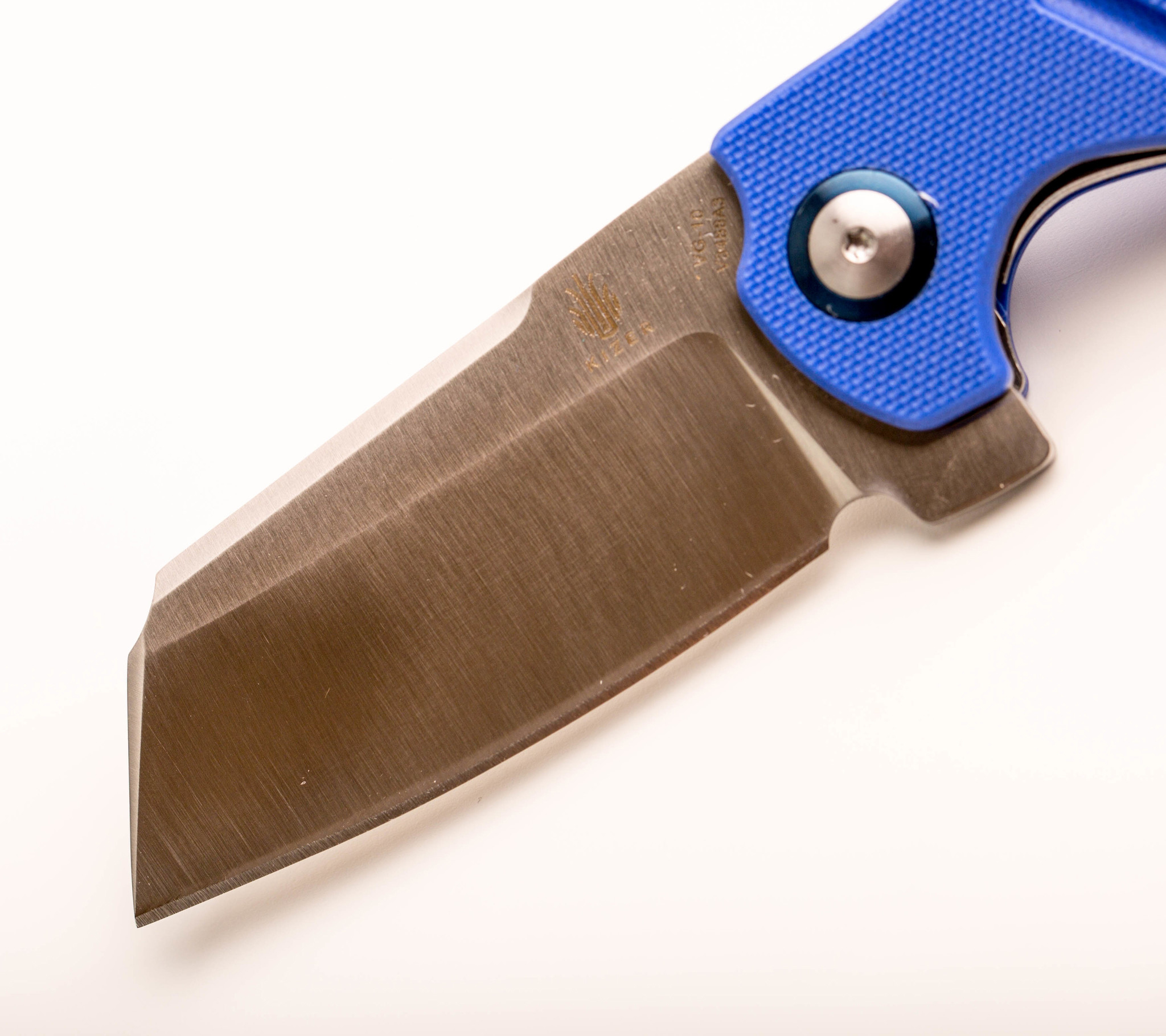 Складной нож Kizer C01C, сталь VG-10, рукоять G10, синий - фото 3