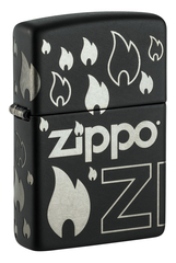 Фото Зажигалка ZIPPO Classic с покрытием Black Matte, латунь/сталь, черная, матовая