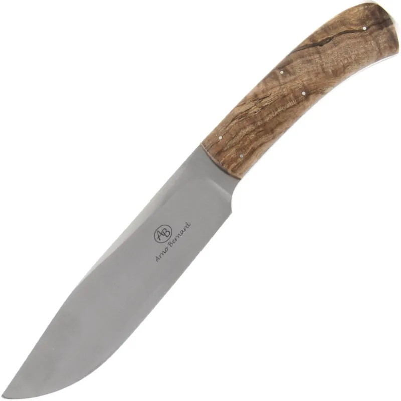 Нож с фиксированным клинком Arno Bernard Elephant, сталь N690, рукоять Spalted Maple