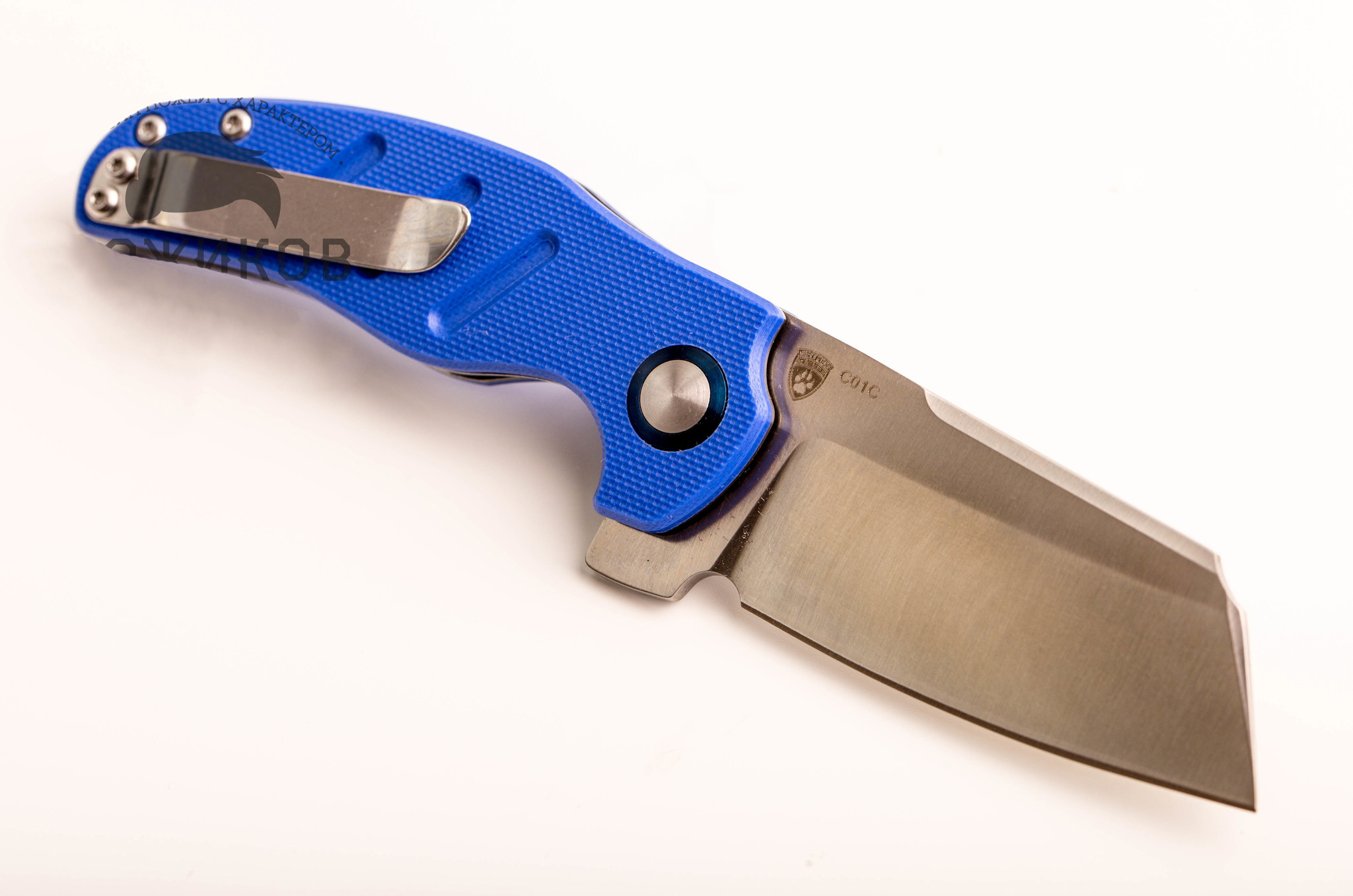 Складной нож Kizer C01C, сталь VG-10, рукоять G10, синий - фото 4