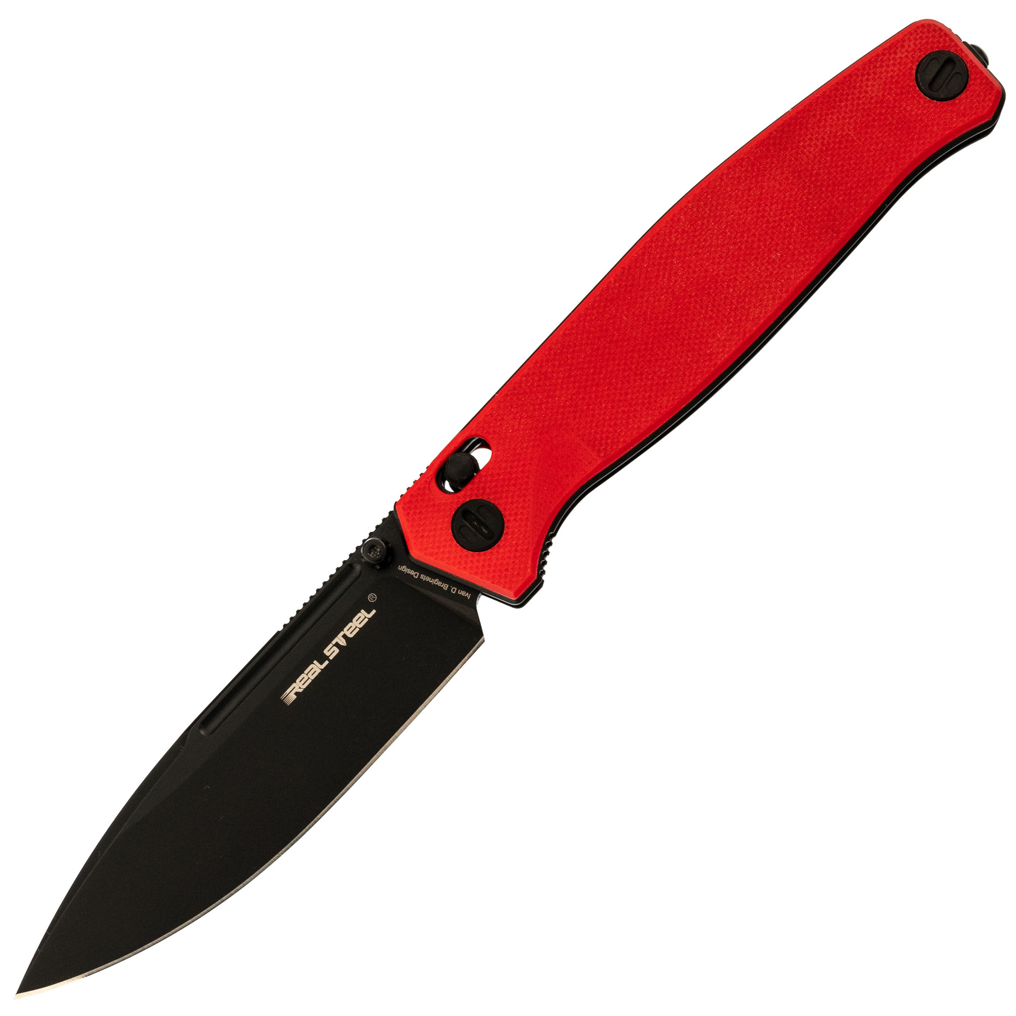Складной нож RealSteel Huginn, сталь VG-10, рукоять Red G10