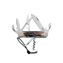 Фото Мультитул Fox Multi-purpose Pocket Knife, сталь M390, рукоять рог/сталь