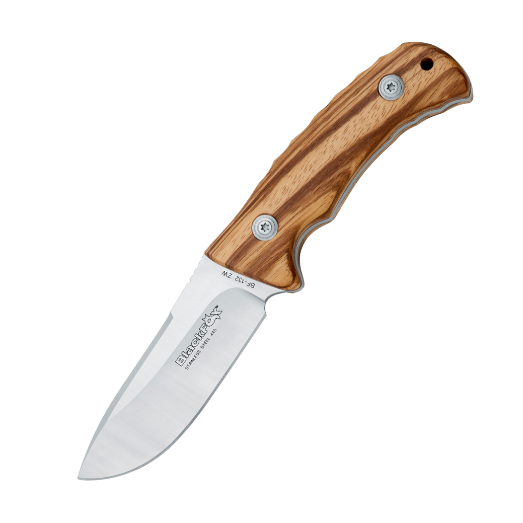 Нож с фиксированным клинком Blackfox Hunter 132 Zebra Wood, сталь 440А, дерево - фото 1