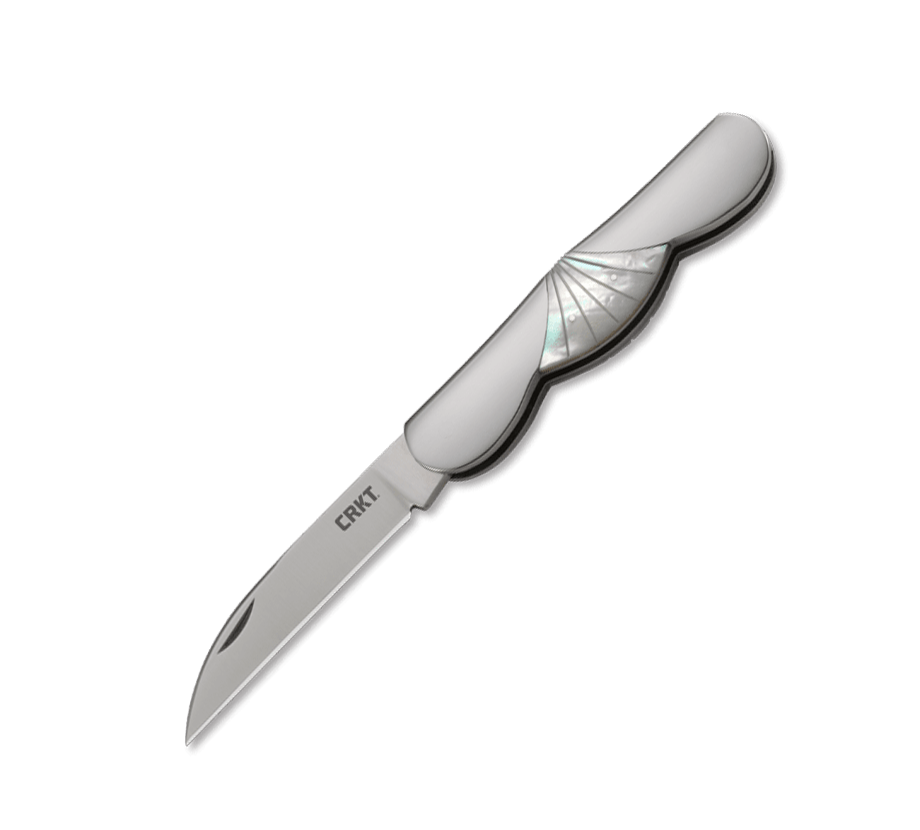 Нож складной CRKT Daedalus, сталь 8Cr13MoV, рукоять сталь с перламутром - фото 1