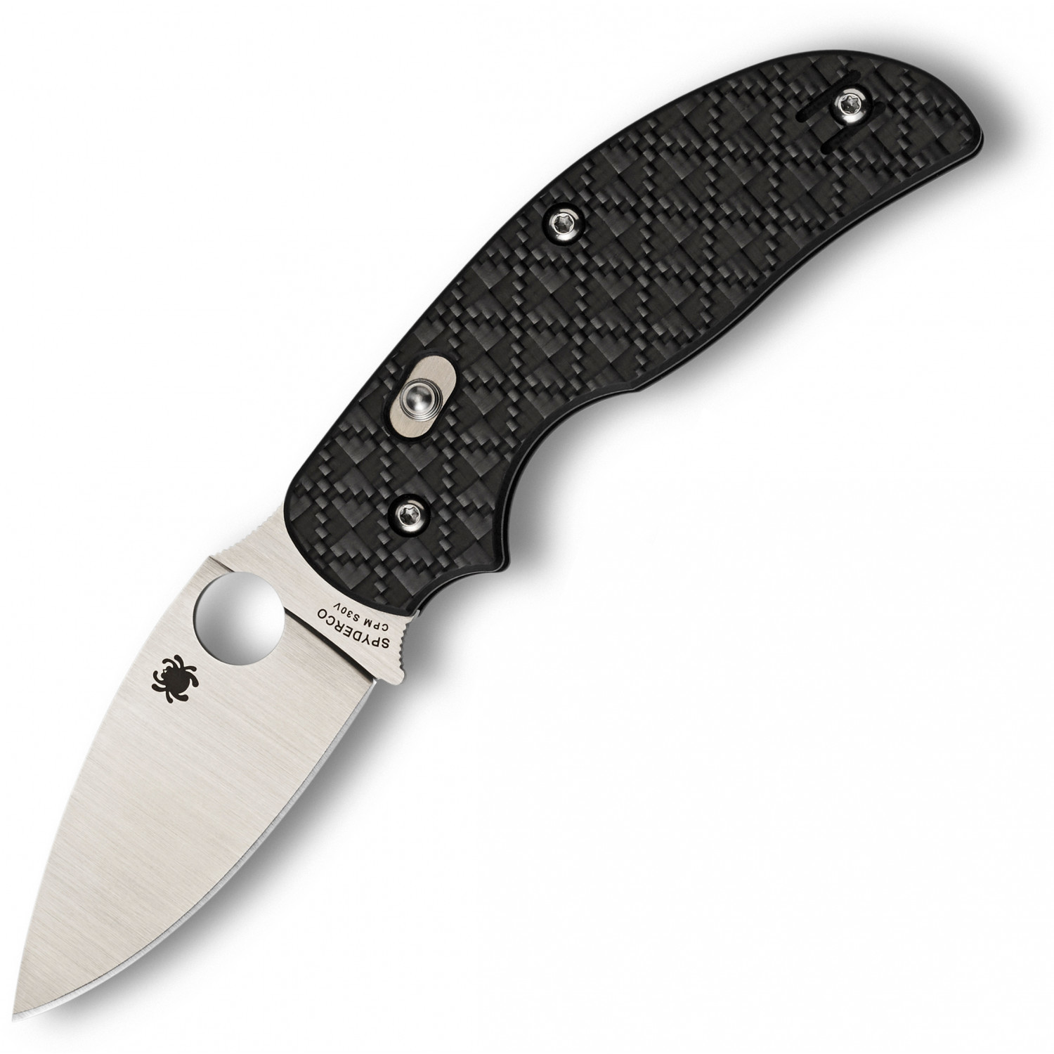Нож складной Sage 3 - Spyderco 123CFBAP, сталь Crucible CPM® S30V™ Satin Plain, рукоять карбон/стеклотекстолит G10, чёрный