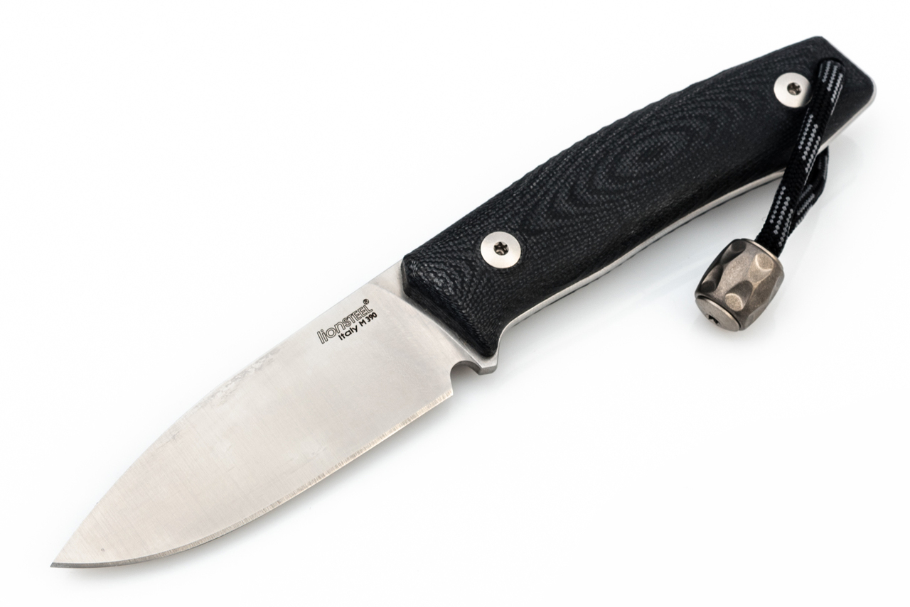 Нож с фиксированным клинком LionSteel M1 GBK, сталь M390, рукоять G10, черный