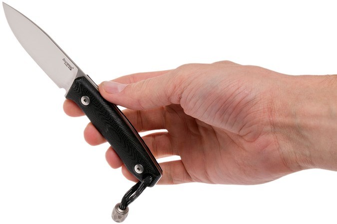 Нож с фиксированным клинком LionSteel M1 GBK, сталь M390, рукоять G10, черный - фото 3