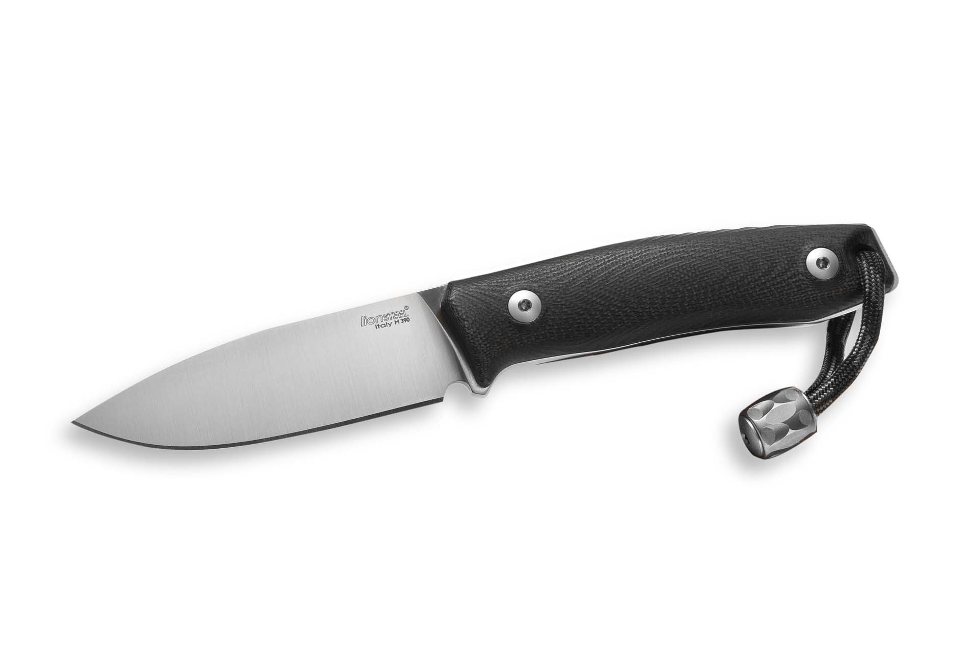 Нож с фиксированным клинком LionSteel M1 GBK, сталь M390, рукоять G10, черный - фото 4