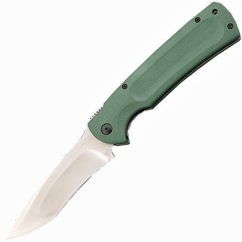 Складной нож Hikari Мемотек Higo Folder, клинок сатин, сталь D2, рукоять темно-зеленый G10