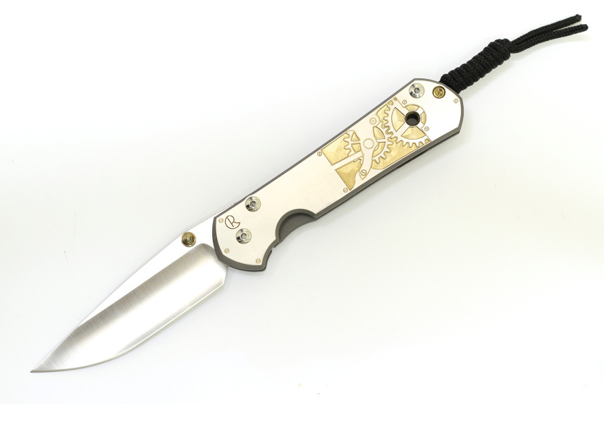 Нож складной Chris Reeve Large Sebenza 21, сталь CPM S35VN, рукоять титан с рисунком Inside Time