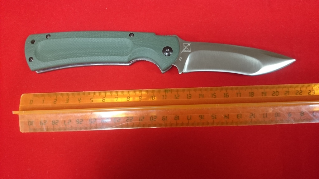 Складной нож Hikari Мемотек Higo Folder, клинок сатин, сталь D2, рукоять темно-зеленый G10 от Ножиков