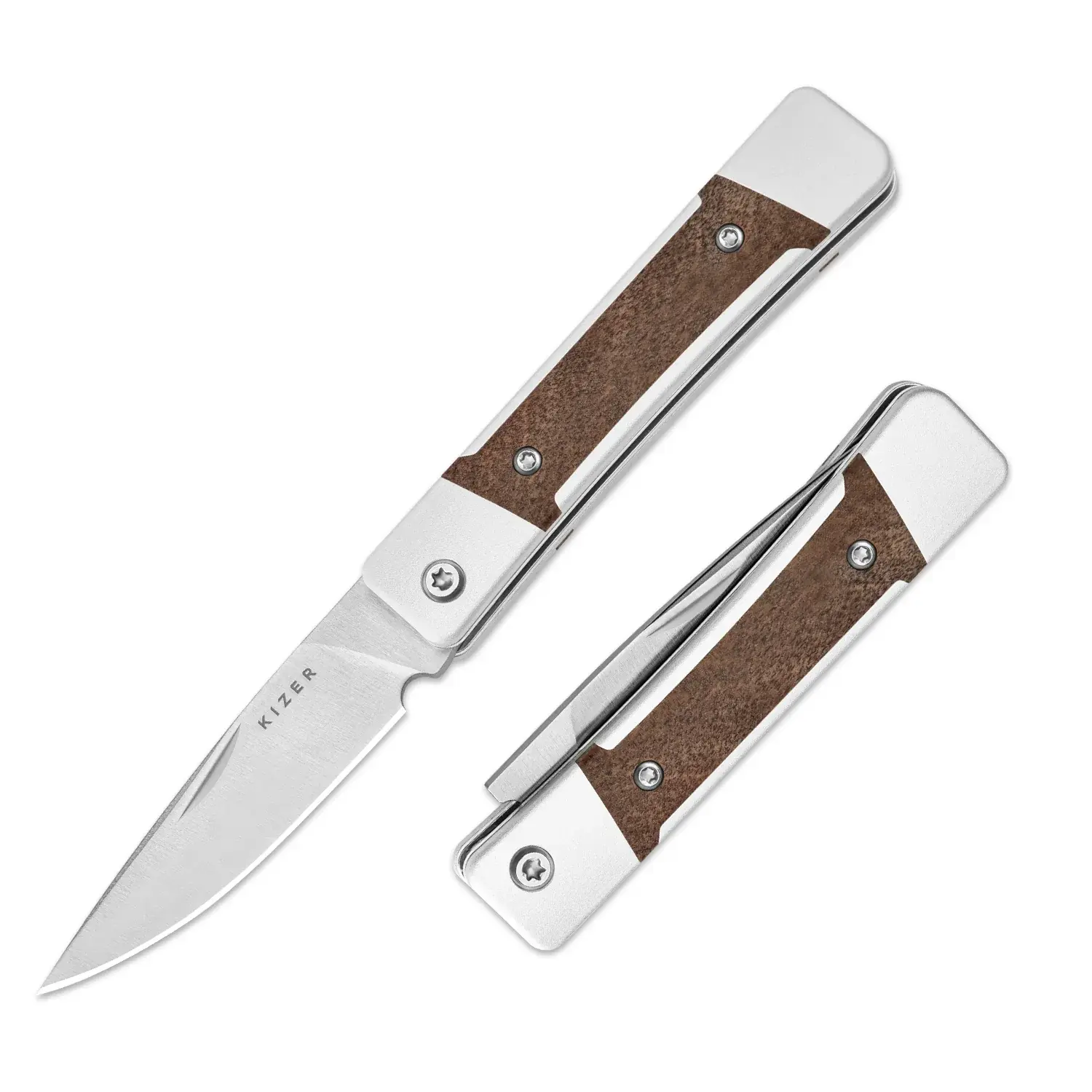 

Нож Kizer Little Grand, сталь Nitro-V, рукоять алюминий/дерево