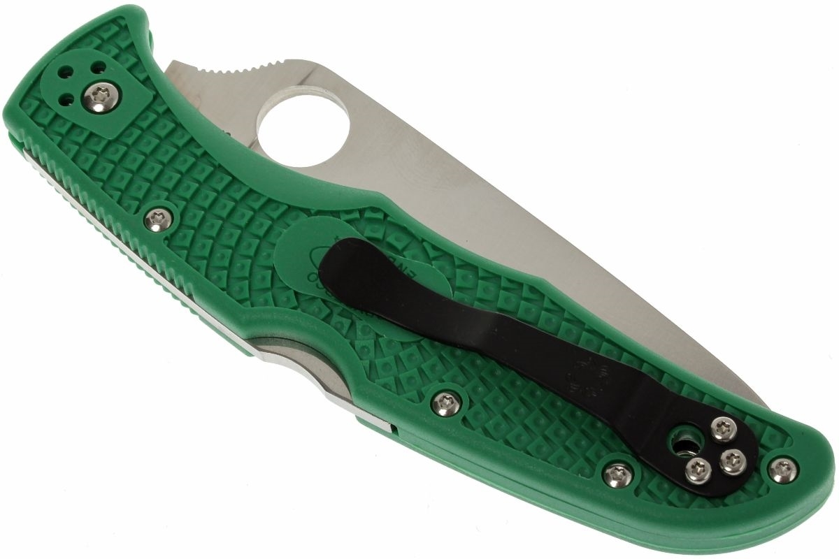 Складной нож Spyderco Endura 4 Flat Ground - 10FPGR, сталь VG-10 Satin Plain, рукоять термопластик FRN, зелёный - фото 10