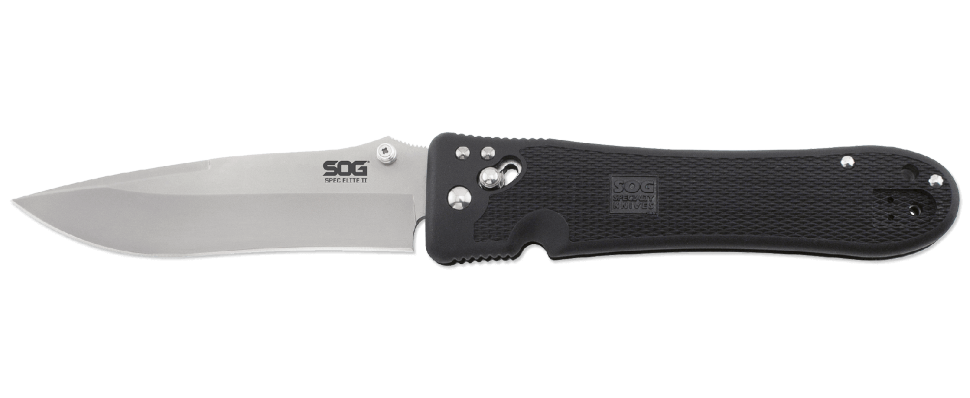 Складной нож Spec Elite II - SOG SE18 12.7 см., сталь VG-10, рукоять пластик GRN
