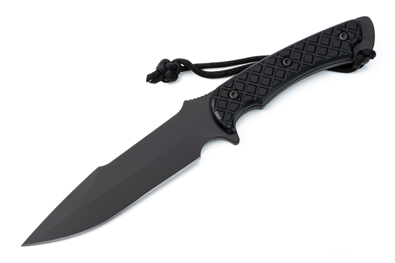 фото Нож с фиксированным клинком spartan blades horkos, сталь cpm s35vn, рукоять микарта, чехол черный