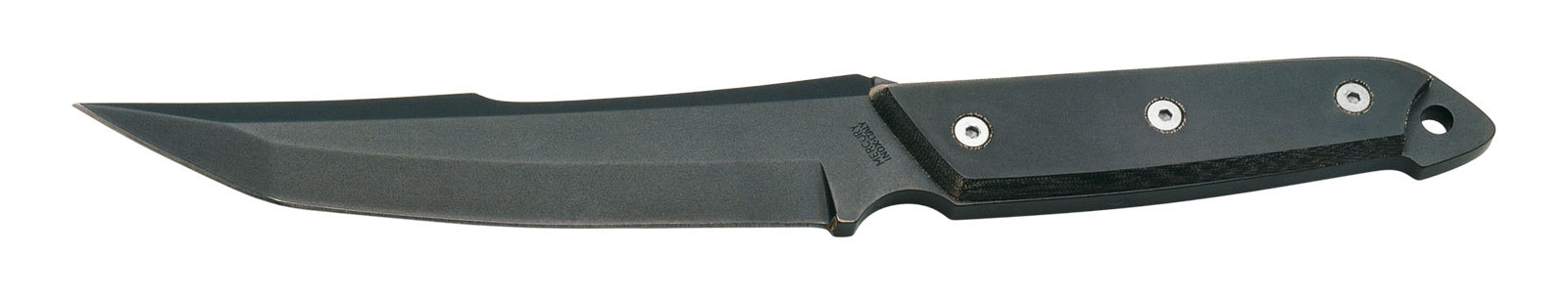 Нож с фиксированным клинком Mercury Dragon TEFLON®, сталь Z50CD15 black teflon, черная микарта от Ножиков