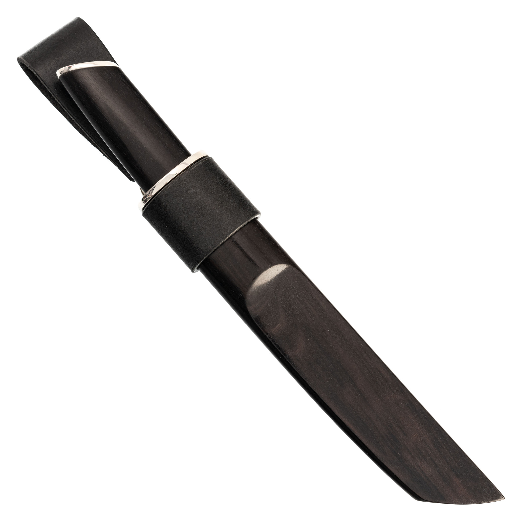 фото Подарочный нож танто, многослойная сталь, рукоять рог буйвола арт-мастерская баясхаланова