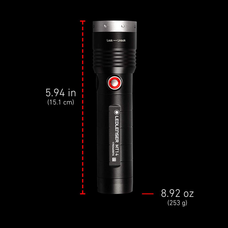 Фонарь светодиодный LED Lenser MT14 с аксессуарами, черный, 1000 лм, аккумулятор - фото 6