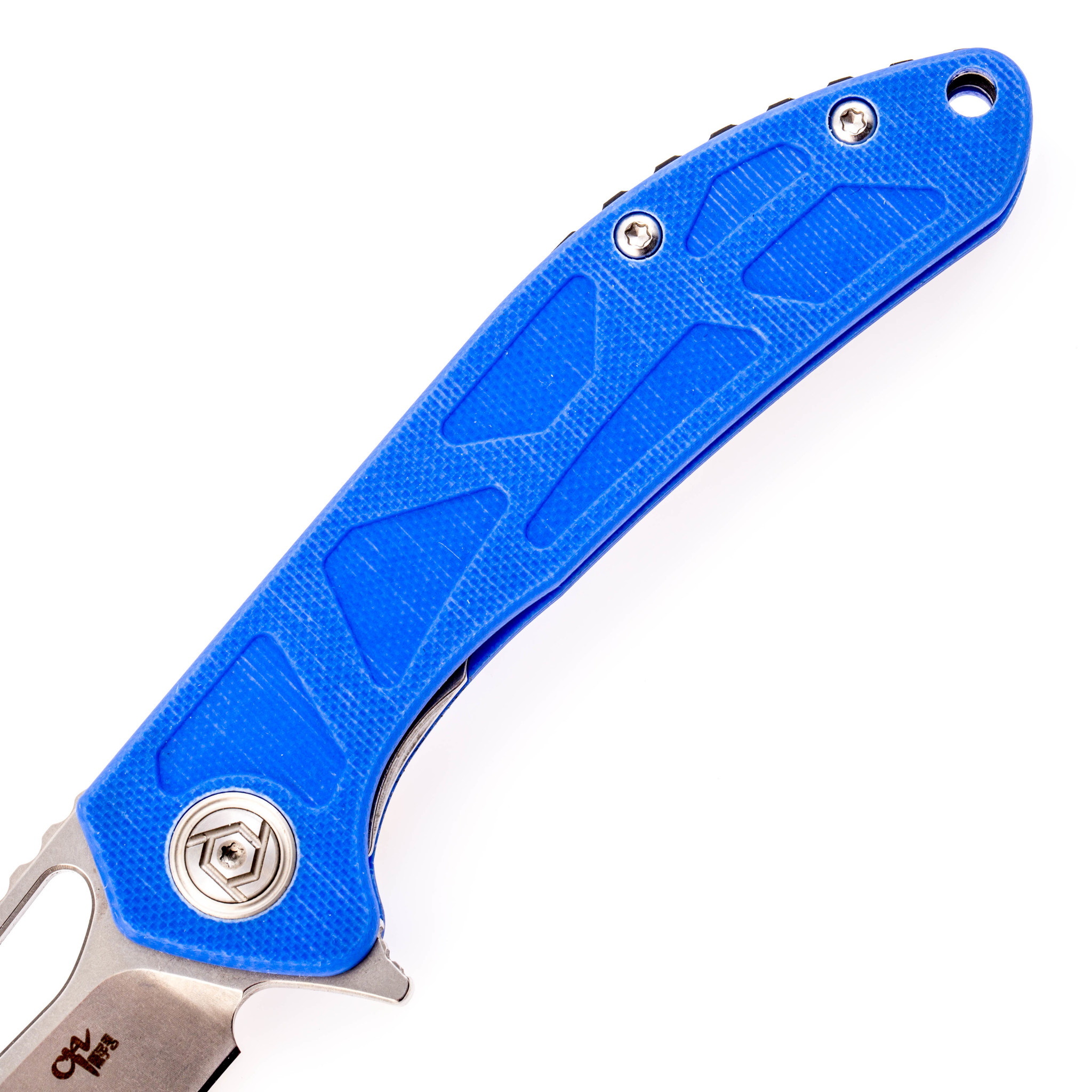 Складной нож CH3509 из стали D2, синий - фото 2