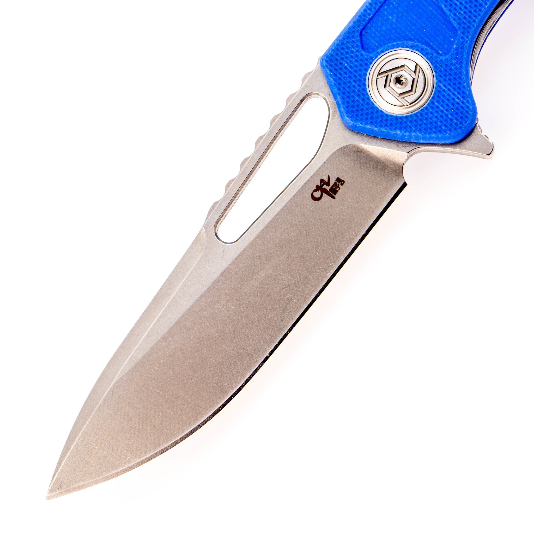 Складной нож CH3509 из стали D2, синий - фото 3
