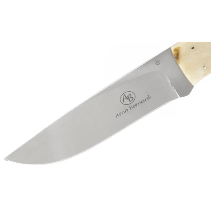 Нож с фиксированным клинком Arno Bernard Croc, сталь N690, рукоять рог барана - фото 4
