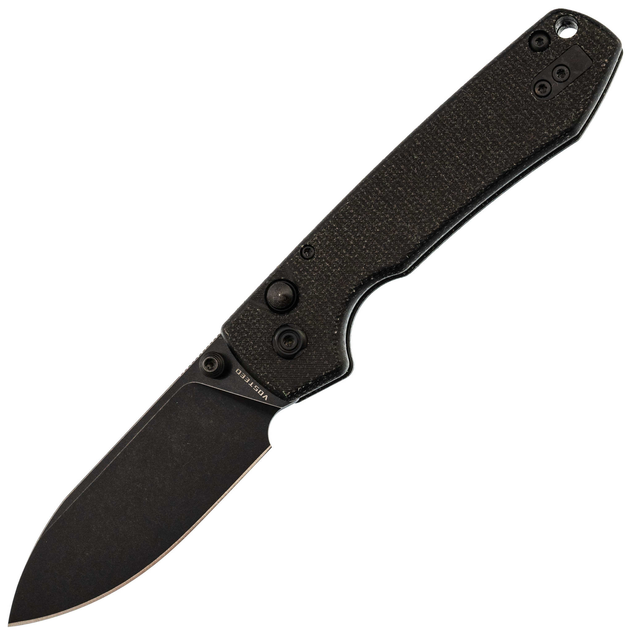 Складной нож Raccoon Black Vosteed, сталь 14C28N, рукоять микарта, черный