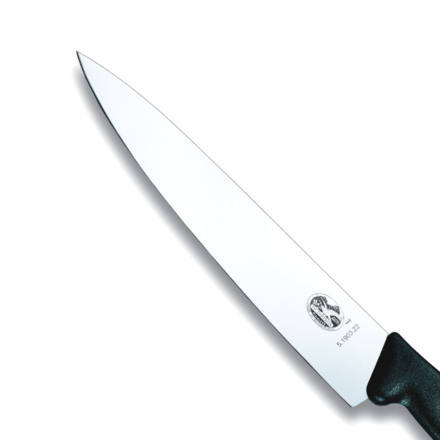 фото Кухонный разделочный нож victorinox, сталь x50crmov15, рукоять матовый полипропилен, черный
