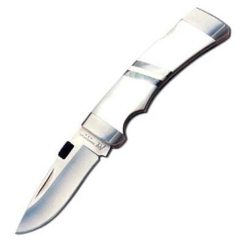 Складной нож Katz Cheetah Small Drop Point, 170 мм, сталь XT-80, рукоять перламутр