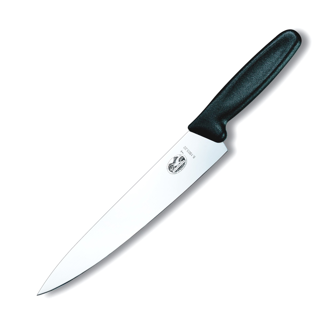 Кухонный разделочный нож Victorinox, сталь X50CrMoV15, рукоять матовый полипропилен, черный от Ножиков