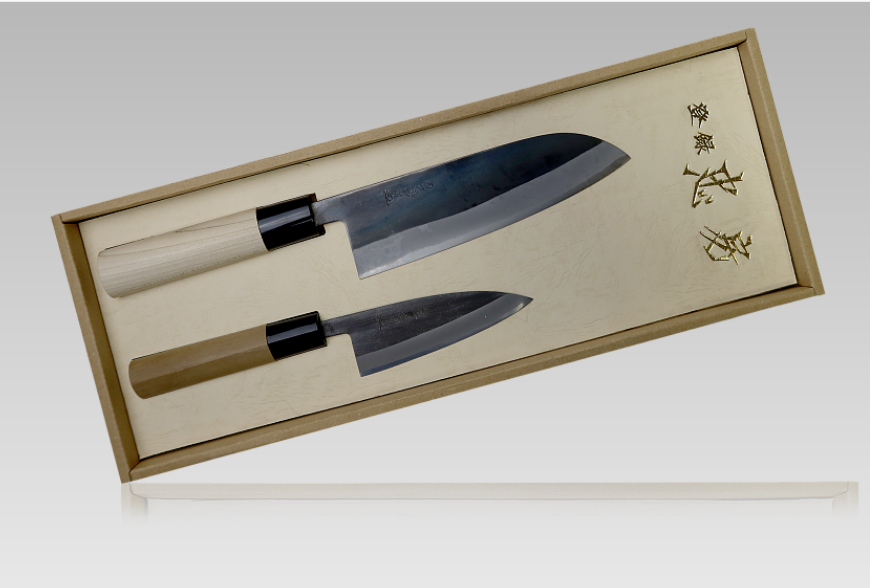 Набор из 2-х Кухонных Ножей TADAFUSA (setC) Tojiro, сталь Shirogami, рукоять дерево - фото 1