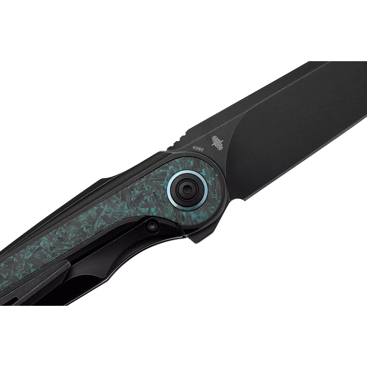 Складной нож Bestech Knives Blind Fury, сталь M390, рукоять титан/карбон, зеленый - фото 4