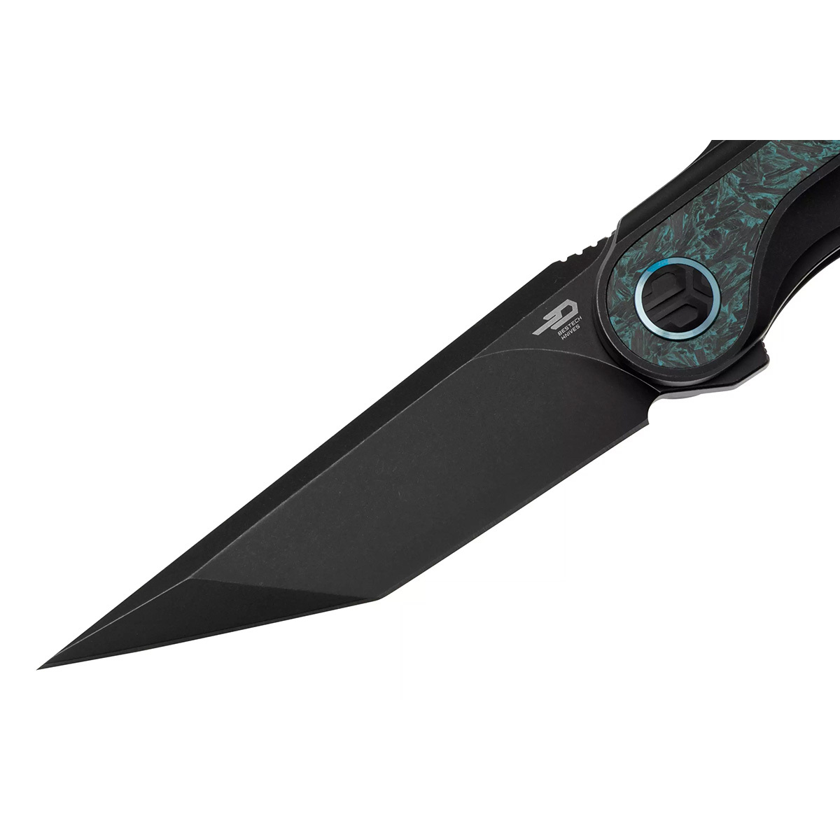 Складной нож Bestech Knives Blind Fury, сталь M390, рукоять титан/карбон, зеленый - фото 3