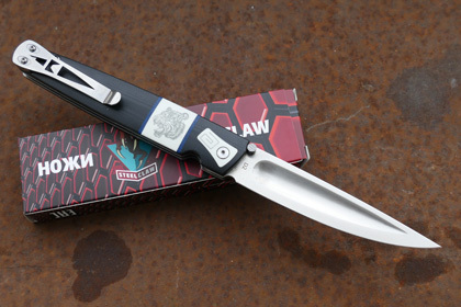 Складной нож Steelclaw Саха Тигр, сталь D2, рукоять G10, черный