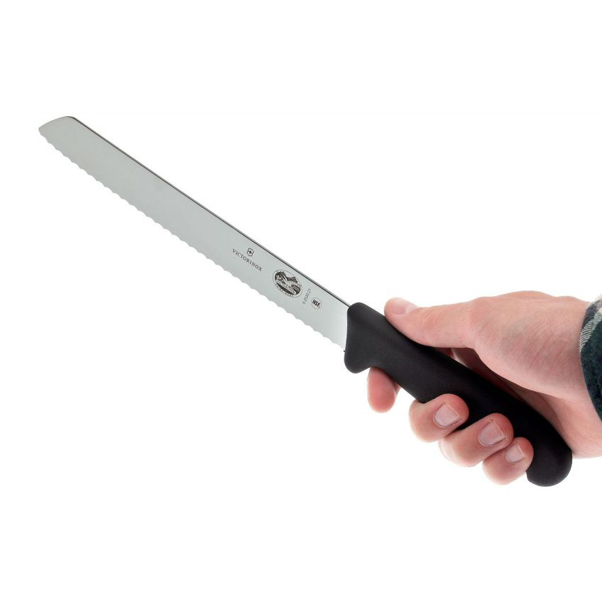 фото Кухонный нож victorinox для хлеба, сталь x55crmo14, рукоять термоэластопласт, черный