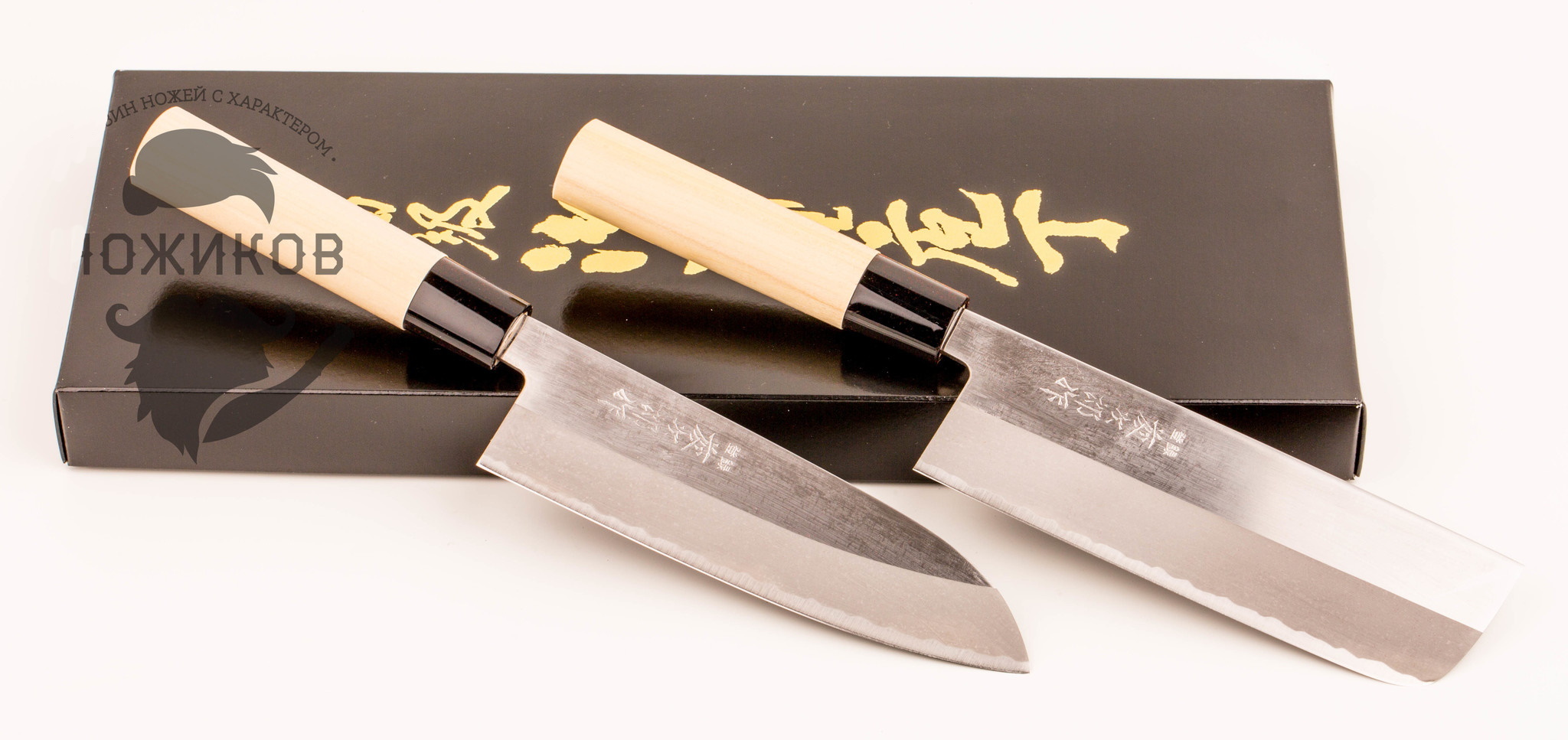 Набор из 2-х кухонных ножей, Tojiro, сталь Shirogami, в подарочной упаковке от Ножиков