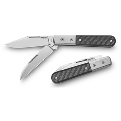 Фото Складной нож LionSteel Barlow Warhorse, сталь M390, рукоять титан/карбон