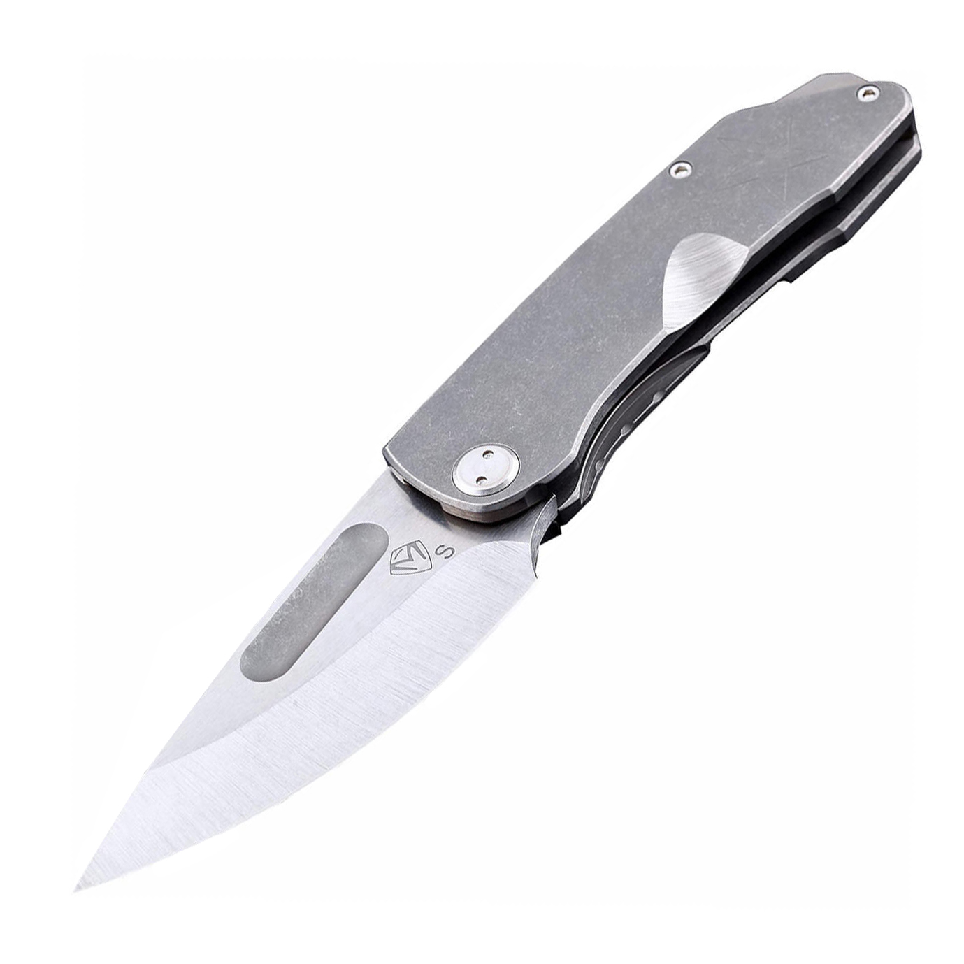 Нож складной Medford General, Stonewashed Crucible CPM® S35VN™ Steel, Tumbled Titanium Handle