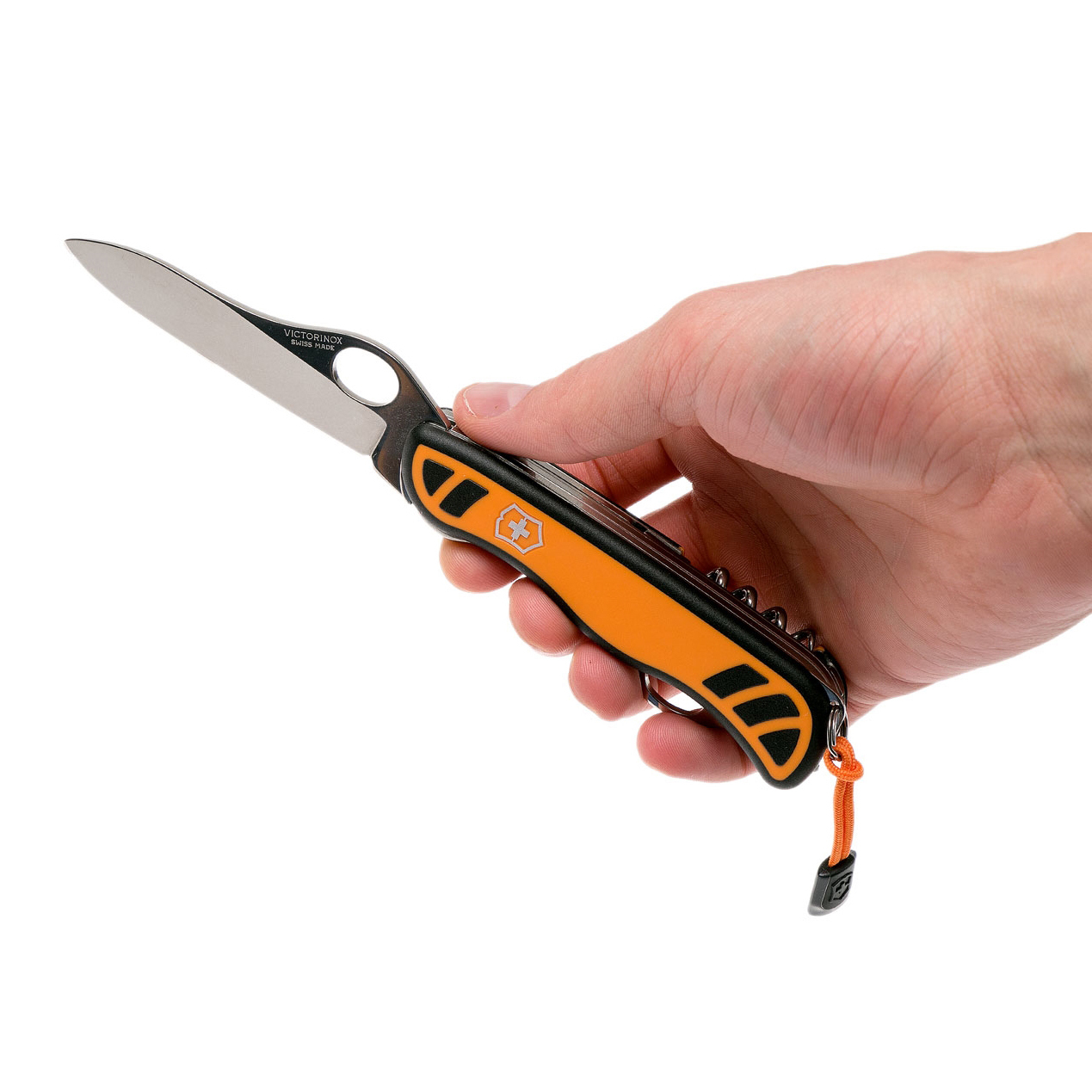 Складной нож Victorinox Hunter XT One Hand, сталь X50CrMoV15, рукоять нейлон, оранжево-черный от Ножиков