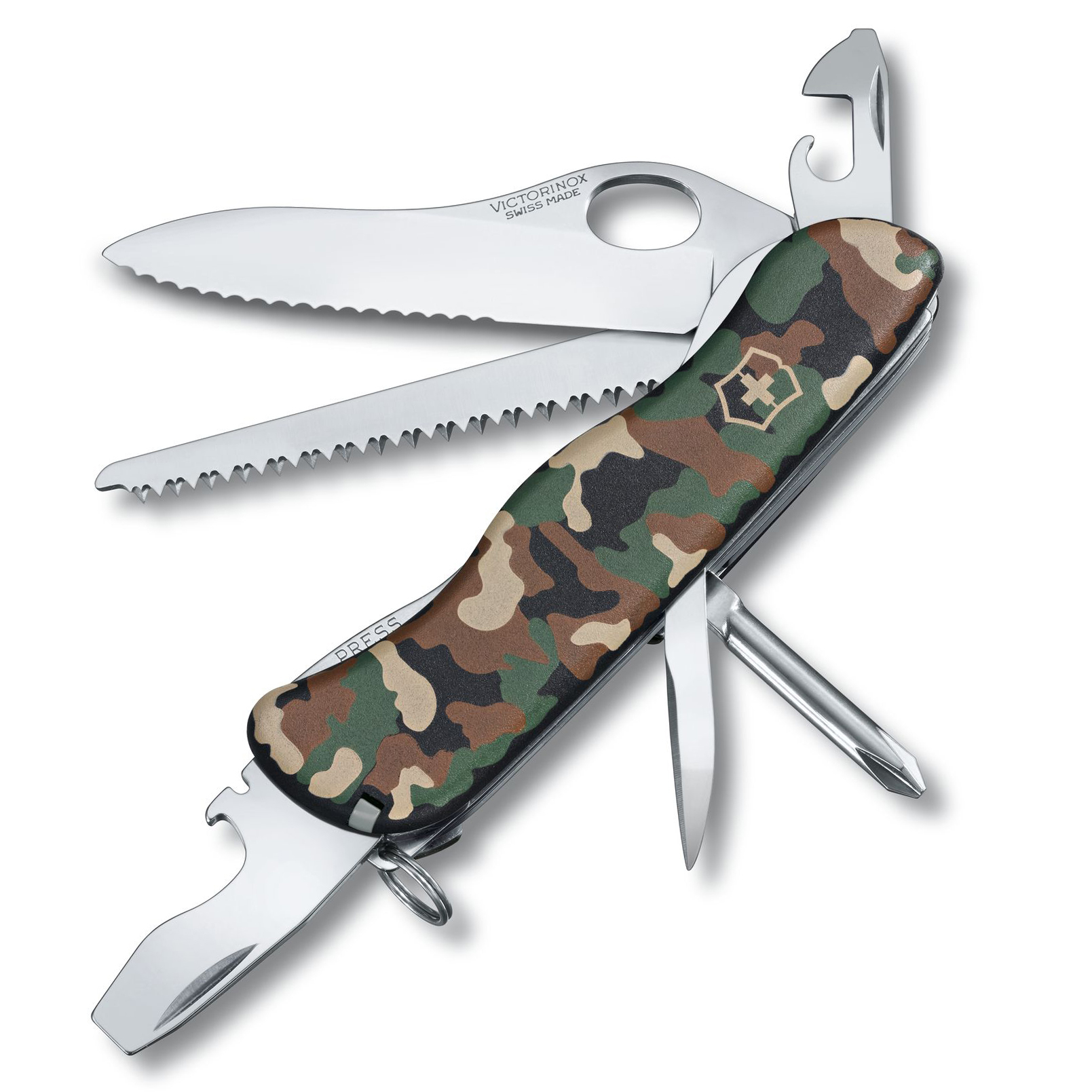 Нож перочинный Victorinox Trailmaster Camo, сталь X50CrMoV15, рукоять нейлон, камуфляж нож перочинный victorinox huntsman 91 мм 15 функций камуфляж