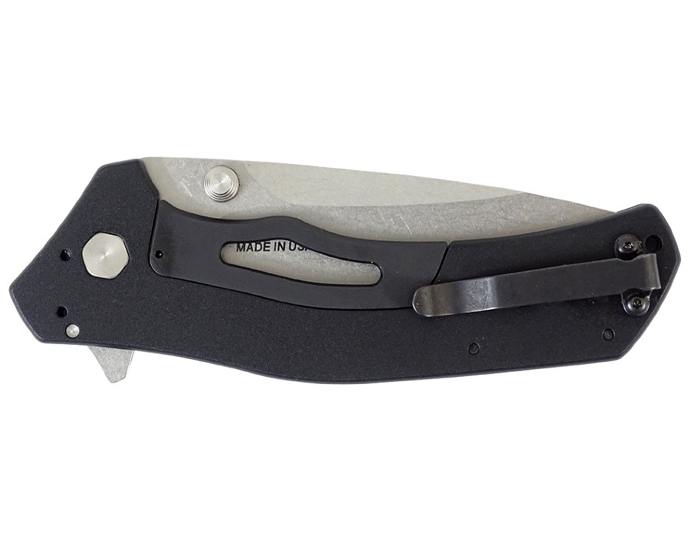 фото Складной полуавтоматический нож kershaw knockout k1870, сталь sandvik 14c28n, рукоять алюминий