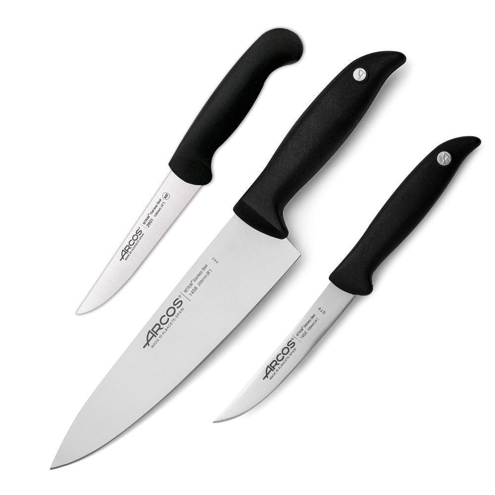 Набор из 3 ножей Arcos Menorca,  черный - фото 1