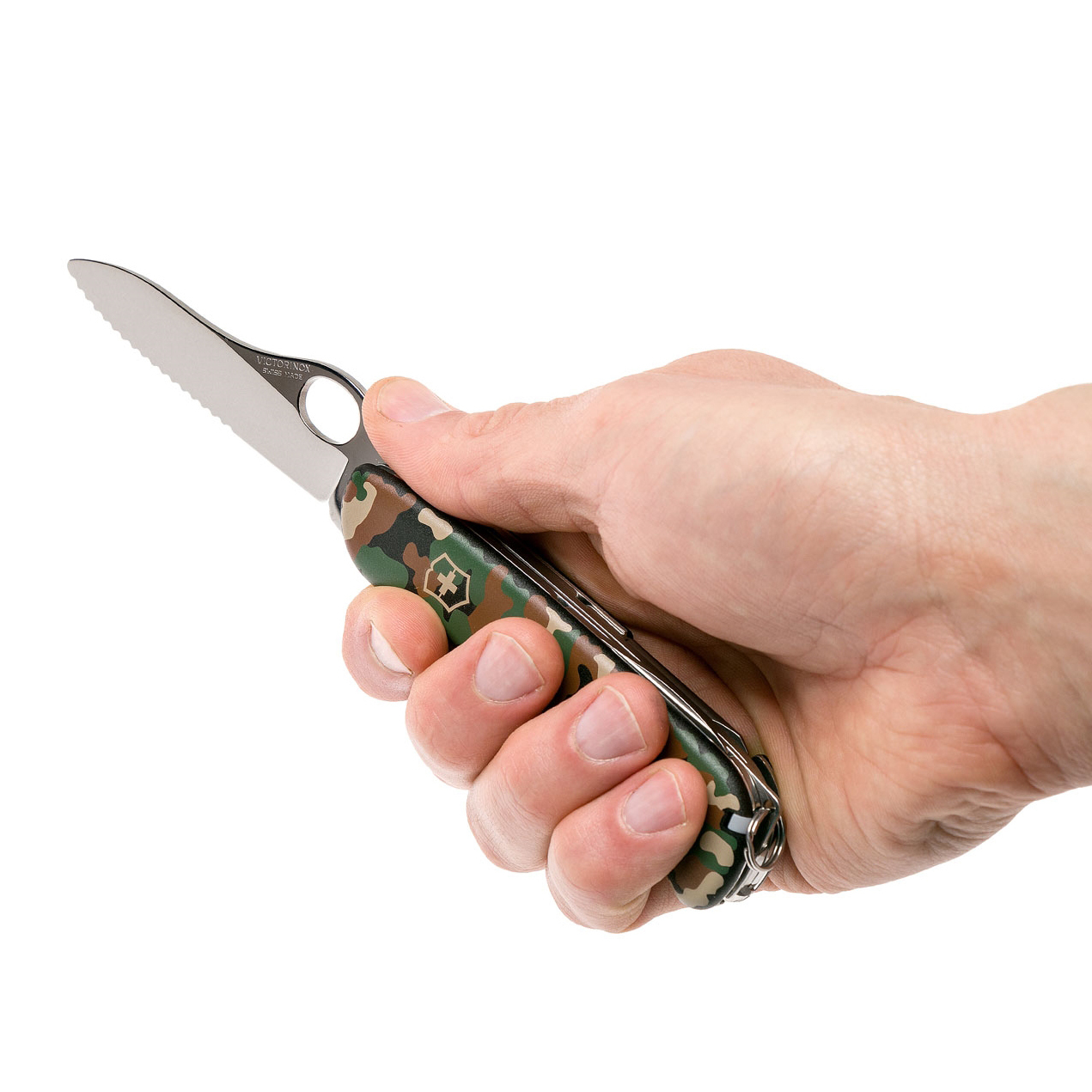 Нож перочинный Victorinox TRAILMASTER Camo One-Hand Serrated 0.8463.MW94 - фото 8