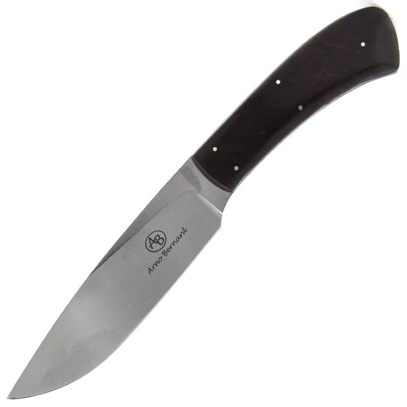 Нож с фиксированным клинком Arno Bernard Leopard, сталь N690, рукоять черное дерево