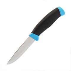 Фото Нож с фиксированным лезвием Morakniv Companion Blue, сталь Sandvik 12С27, рукоять пластик/резина, голубой