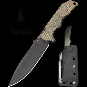 Нож с фиксированным клинком Hide Fixed, Micarta Handle, PVD - Coated Crucible CPM® S30V™, T. Rumici Design (Kydex Sheath) 8.0 см. - фото 3
