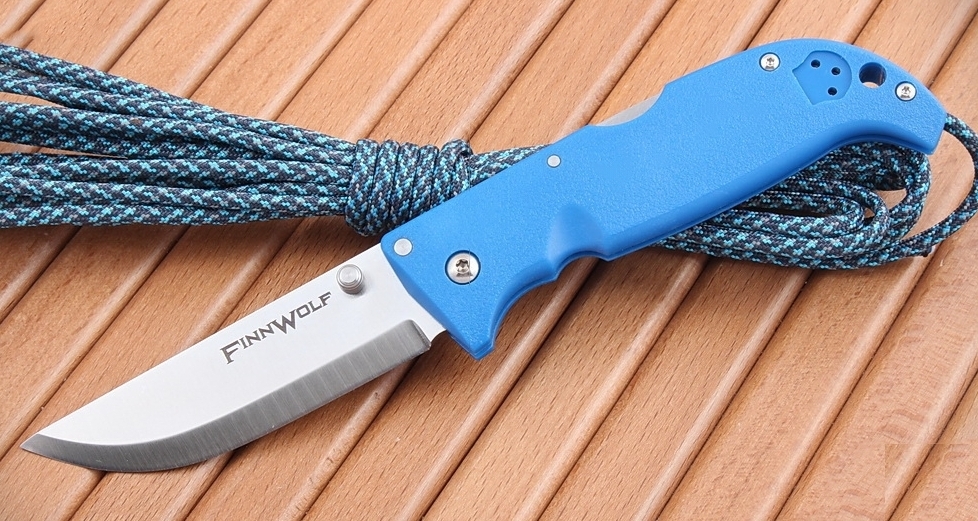 Складной нож Finn Wolf (Blue) - Cold Steel 20NPG, сталь AUS 8A, рукоять Grivory® (высококачественный термопластик) - фото 5