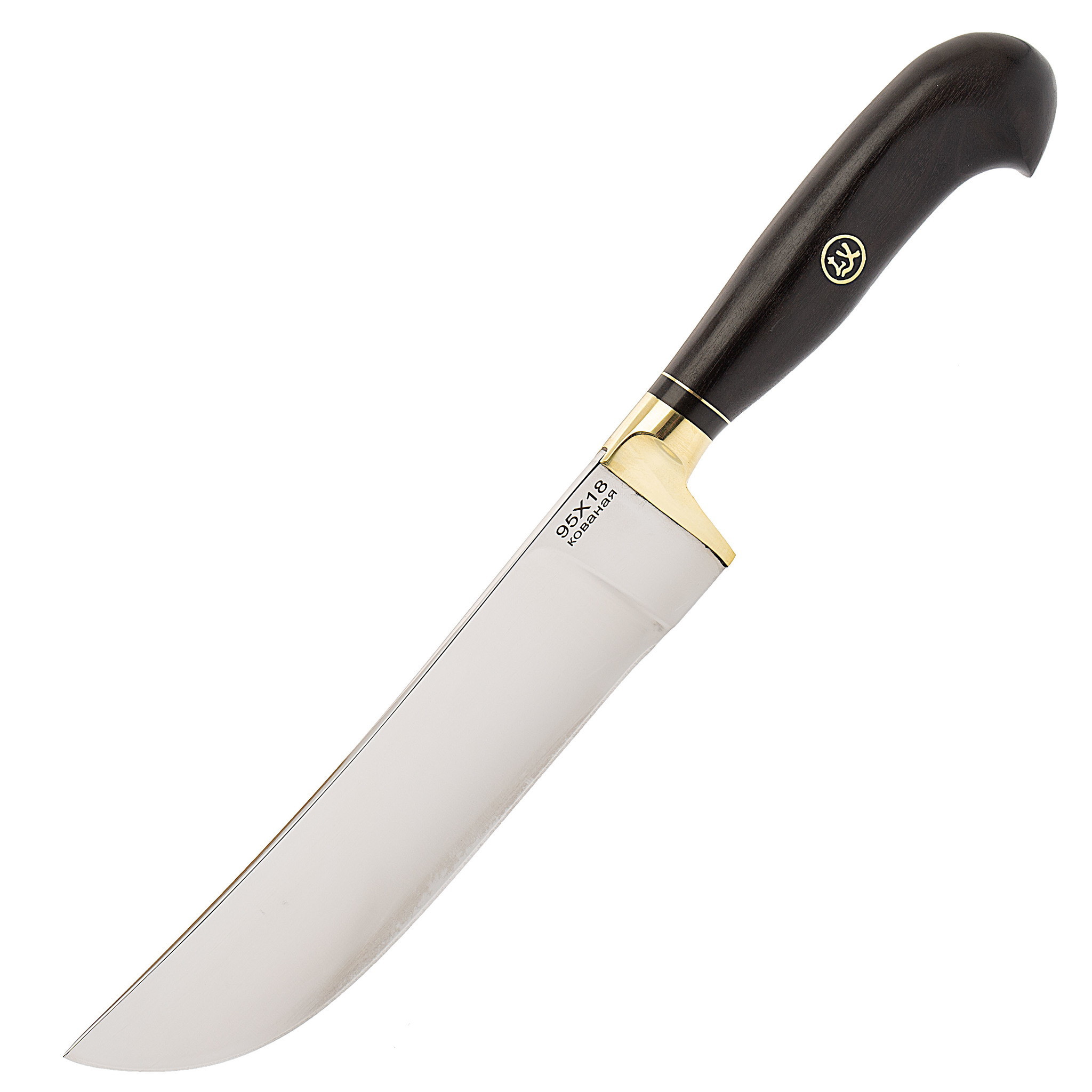 Нож Узбекский, сталь 95х18, граб тяпка мясная малая сталь 95х18 граб