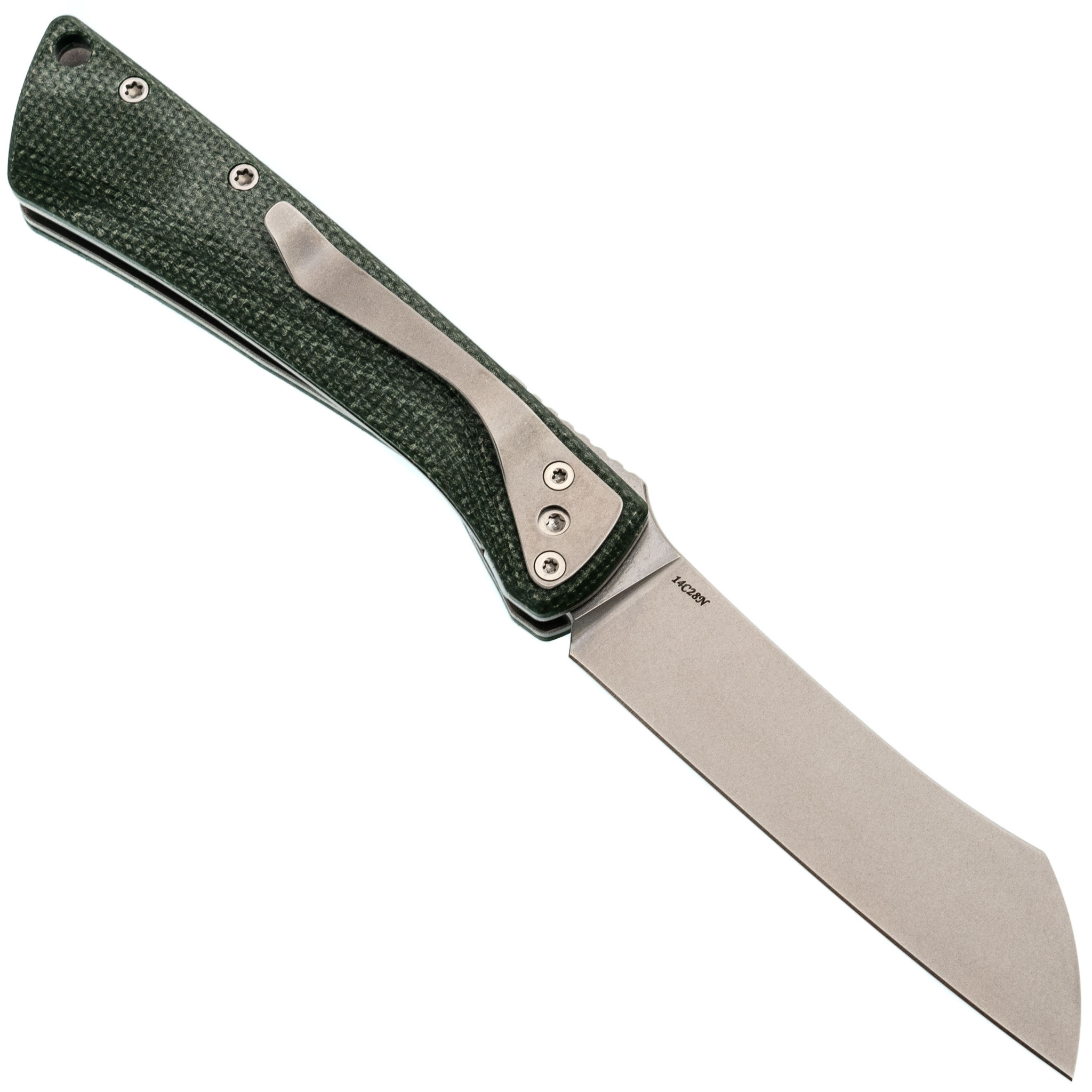 Складной нож Trivisa Norma-04G, сталь 14C28N, рукоять микарта - фото 3