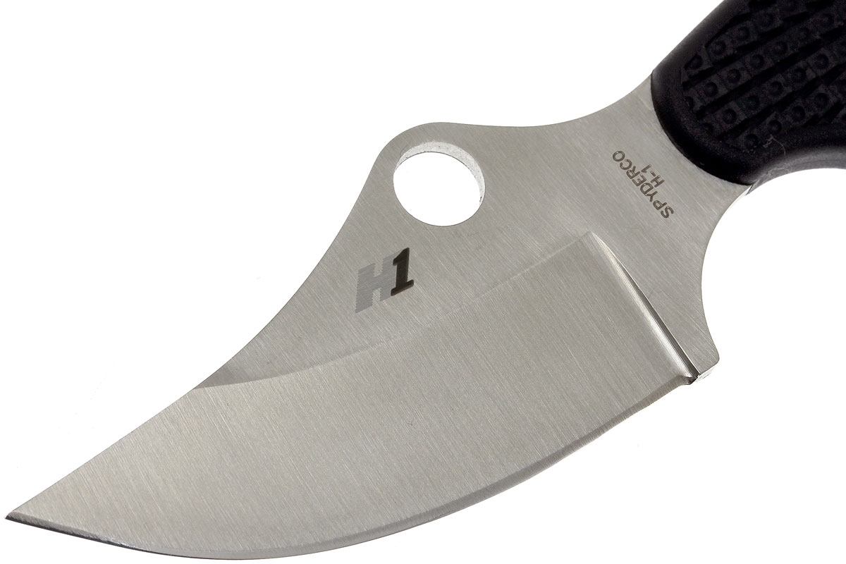Нож с фиксированным клинком ARK (Always Ready Knife) Spyderco FB35PBK, сталь H1 Satin Plain, рукоять термопластик FRN, чёрный от Ножиков